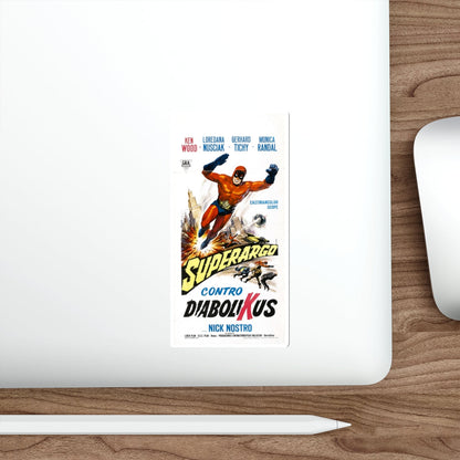 SUPERARGO VS DIABOLICUS (3) 1966 Movie Poster STICKER Vinyl Die-Cut Decal-The Sticker Space