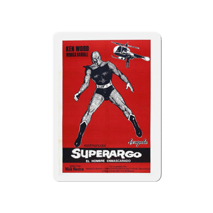 SUPERARGO VS DIABOLICUS (4) 1966 Movie Poster - Refrigerator Magnet-3" x 3"-The Sticker Space