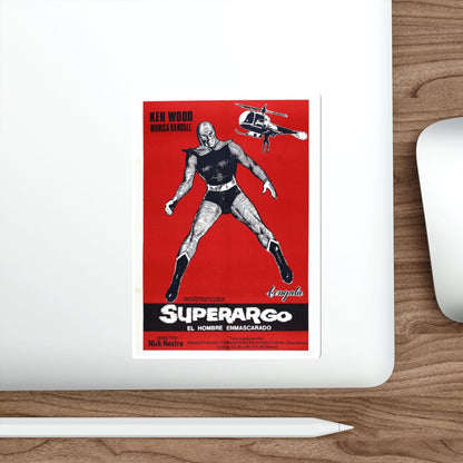 SUPERARGO VS DIABOLICUS (4) 1966 Movie Poster STICKER Vinyl Die-Cut Decal-The Sticker Space