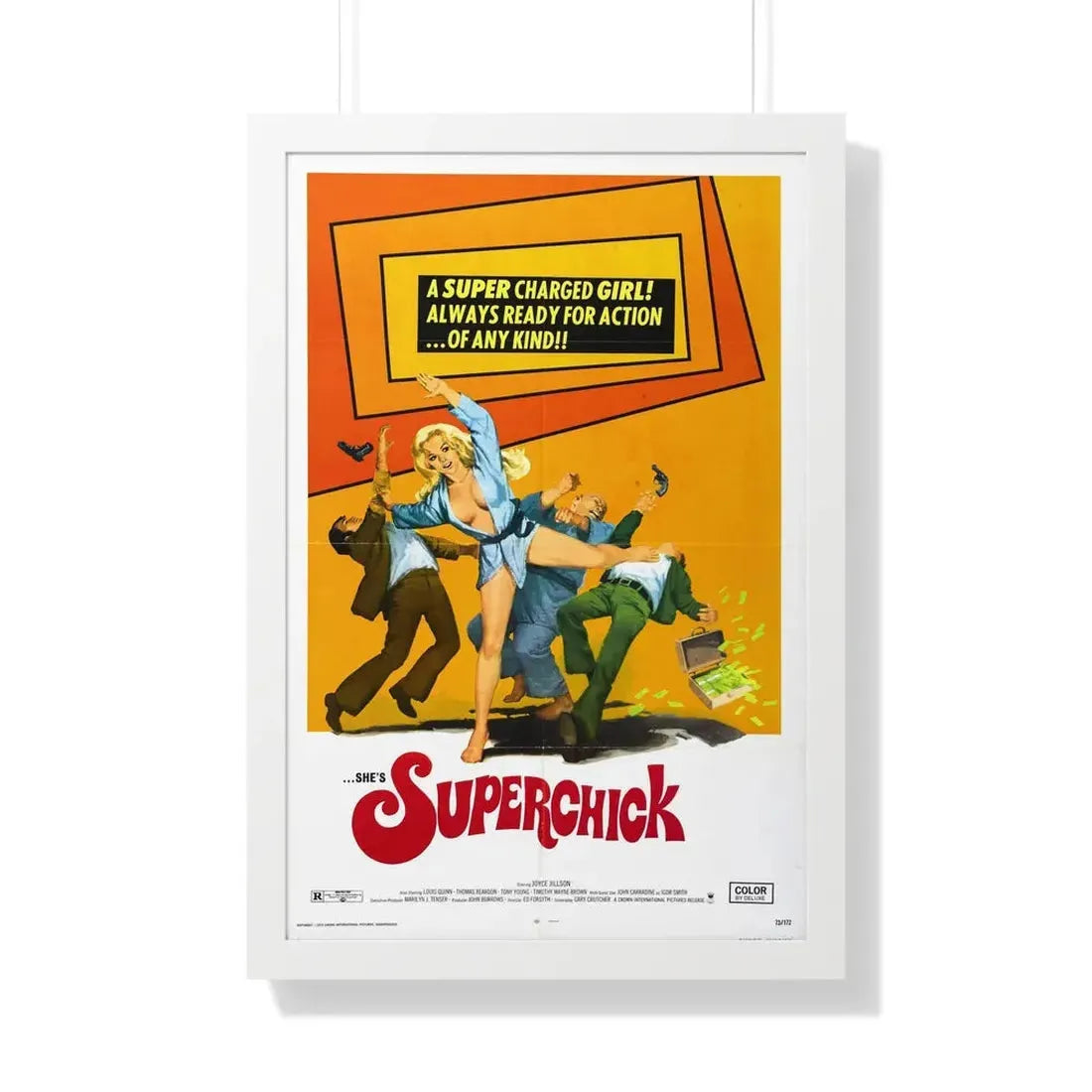 SUPERCHICK 1973 - Framed Movie Poster 20" x 30" White - The Sticker Space
