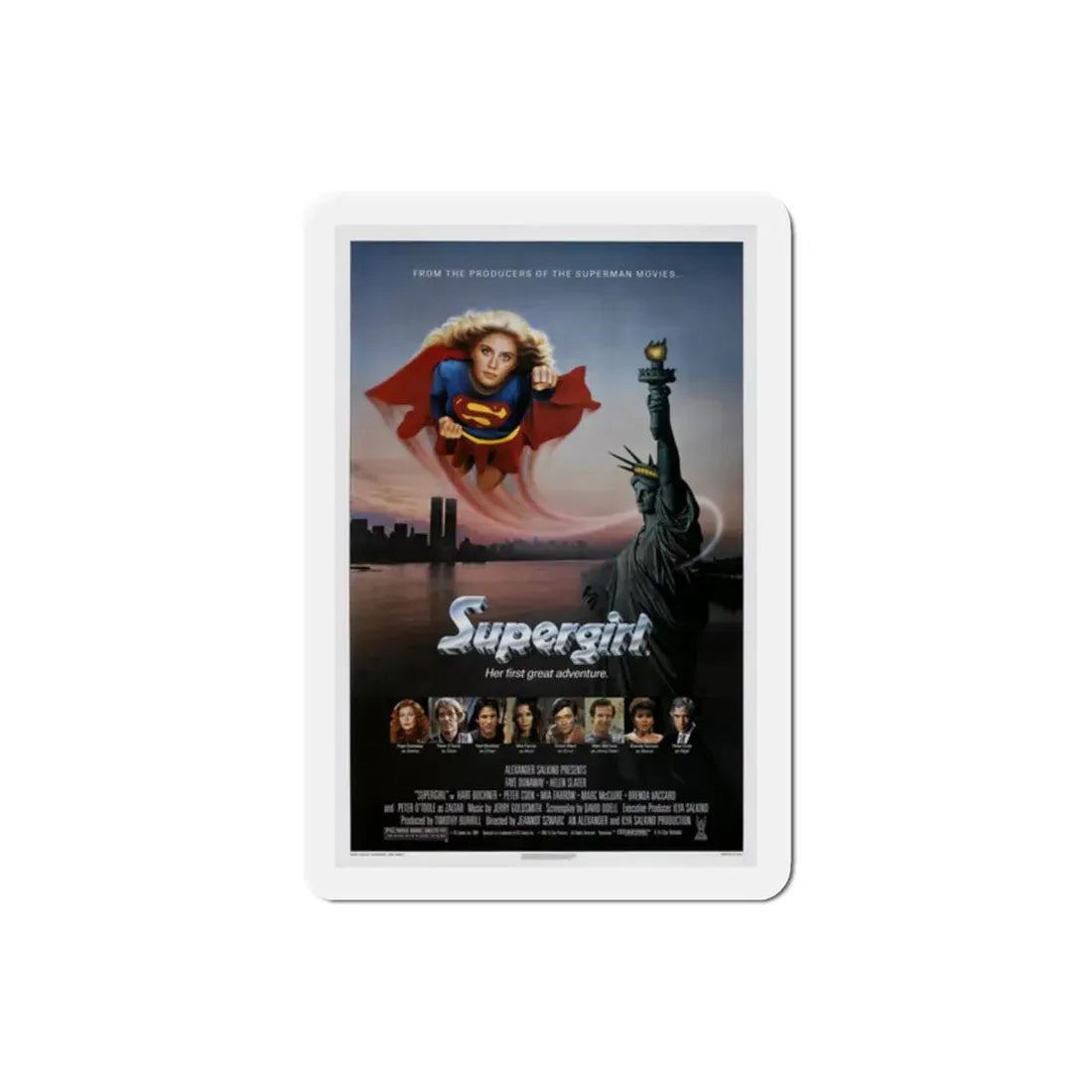 Supergirl 1984 Movie Poster Refrigerator Magnet 2 Inch - The Sticker Space