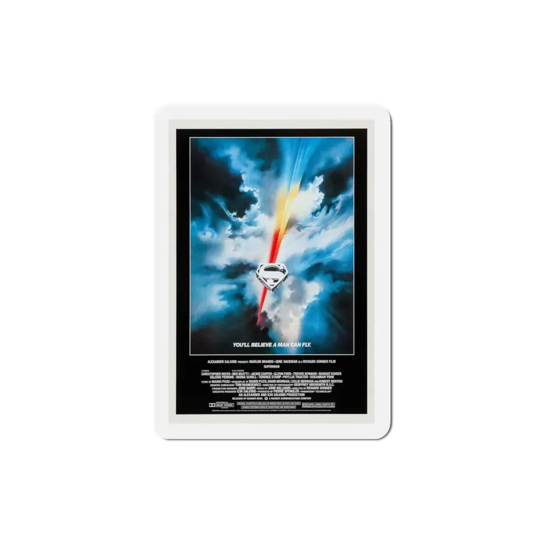 Superman 1978 Movie Poster Refrigerator Magnet 3 Inch - The Sticker Space