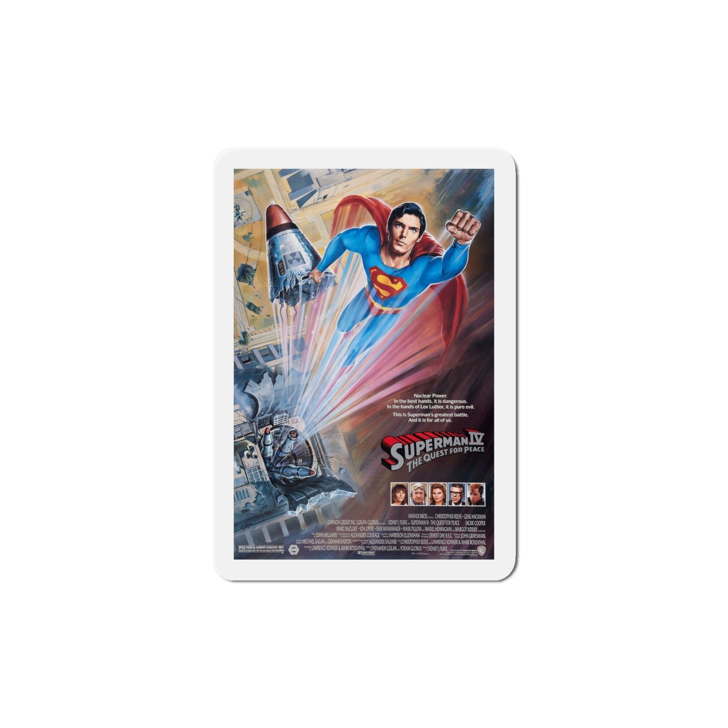 Superman IV The Quest for Peace 1987 Movie Poster Die-Cut Magnet-5" x 5"-The Sticker Space