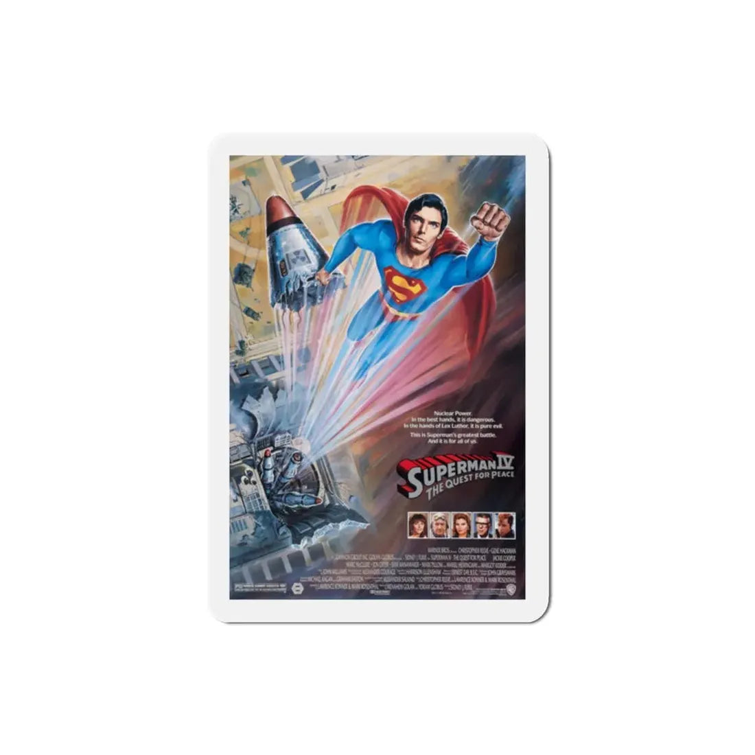 Superman IV The Quest for Peace 1987 Movie Poster Refrigerator Magnet 2 Inch - The Sticker Space