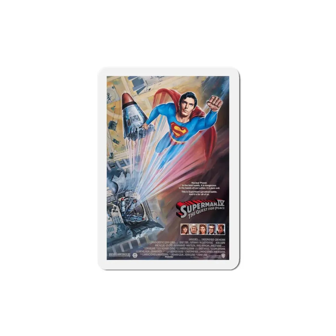 Superman IV The Quest for Peace 1987 Movie Poster Refrigerator Magnet 4 Inch - The Sticker Space