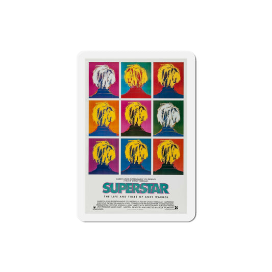 Superstar The Life and Times of Andy Warhol 1990 Movie Poster Die-Cut Magnet-3" x 3"-The Sticker Space