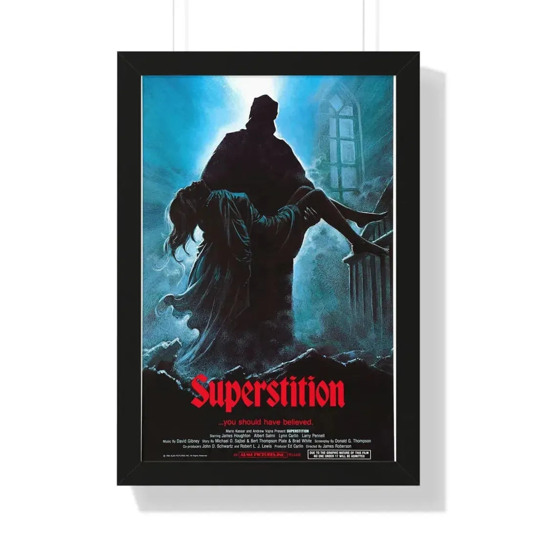 SUPERSTITION 1982 - Framed Movie Poster 16″ x 24″ Black - The Sticker Space
