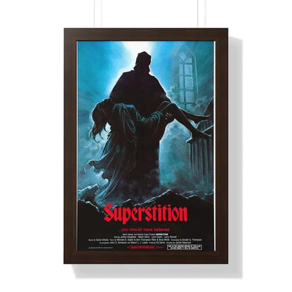 SUPERSTITION 1982 - Framed Movie Poster 16″ x 24″ Walnut - The Sticker Space