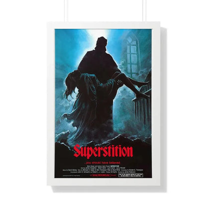 SUPERSTITION 1982 - Framed Movie Poster 20" x 30" White - The Sticker Space