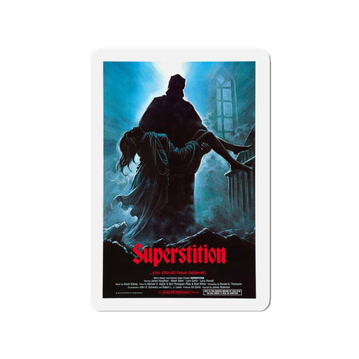 SUPERSTITION 1982 Movie Poster - Refrigerator Magnet-3" x 3"-The Sticker Space