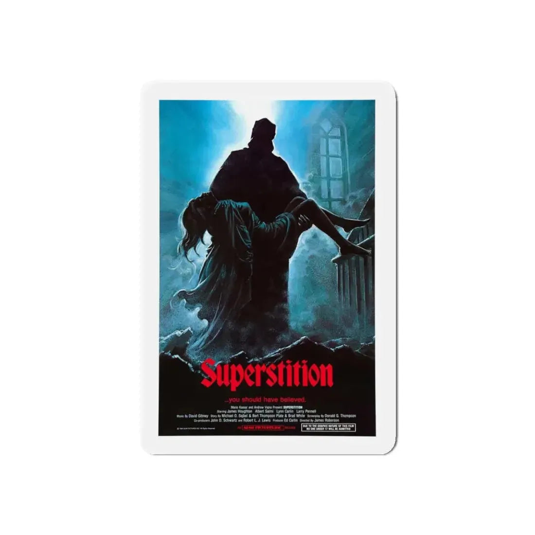 SUPERSTITION 1982 Movie Poster - Refrigerator Magnet 6 Inch Die-Cut - The Sticker Space