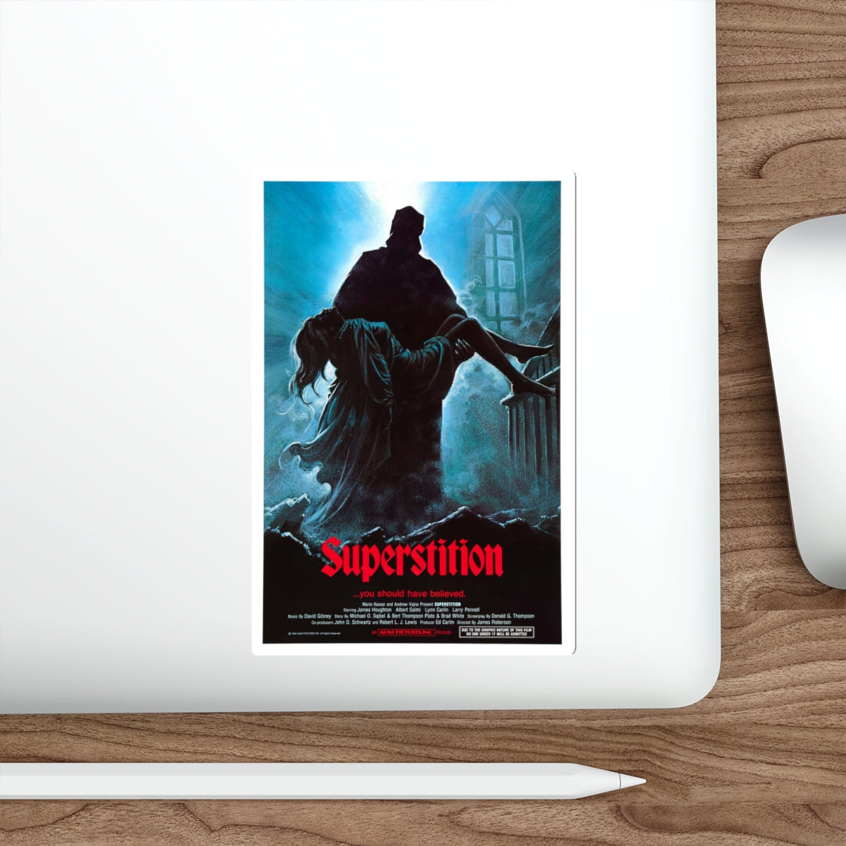 SUPERSTITION 1982 Movie Poster STICKER Vinyl Die-Cut Decal-The Sticker Space