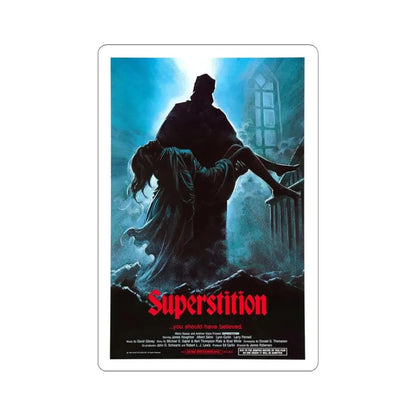 SUPERSTITION 1982 Movie Poster - STICKER Vinyl Kiss-Cut Decal 6 Inch White - The Sticker Space