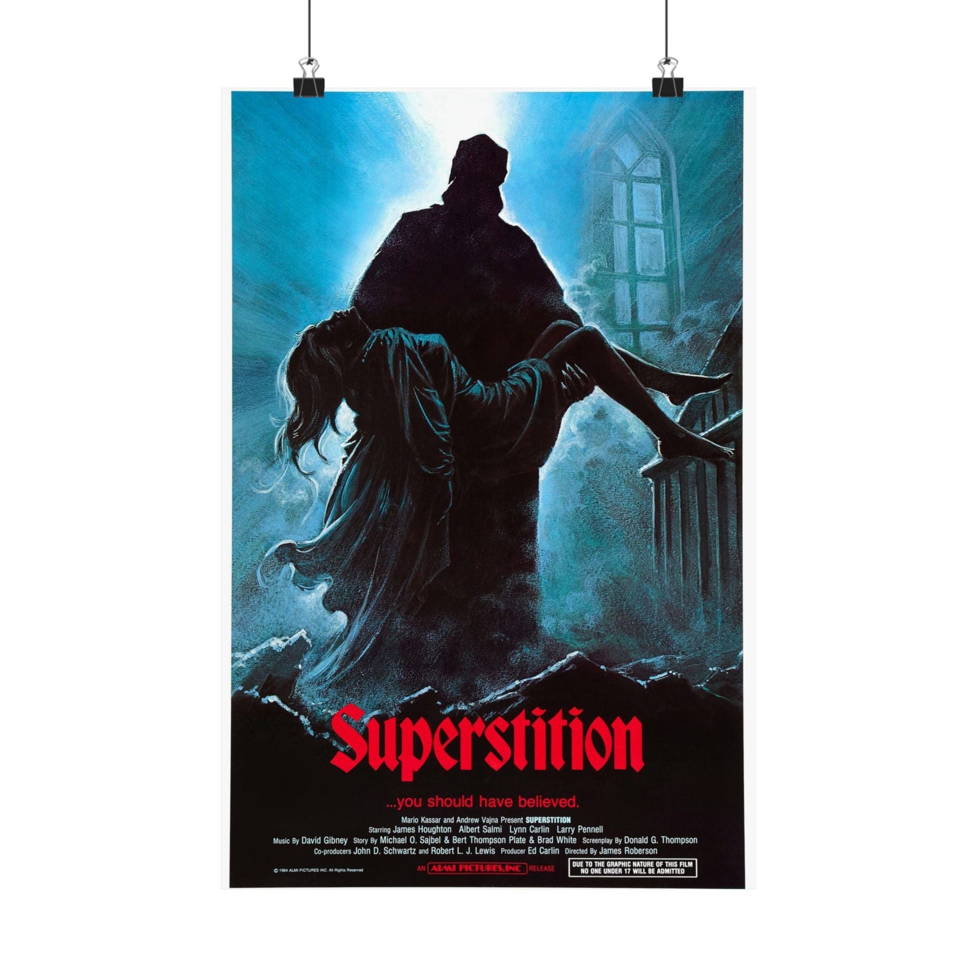 SUPERSTITION 1982 - Paper Movie Poster-12″ x 18″-The Sticker Space