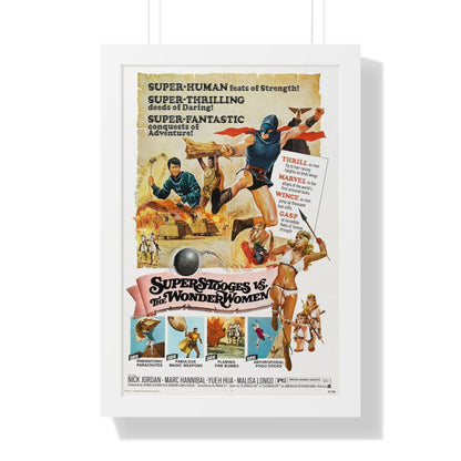 SUPERSTOOGES VS THE WONDER WOMEN (AMAZONS AGAINS SUPERMEN) 1974 - Framed Movie Poster-16″ x 24″-The Sticker Space