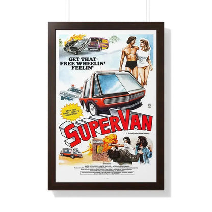 SUPERVAN 1977 - Framed Movie Poster 20" x 30" Walnut - The Sticker Space