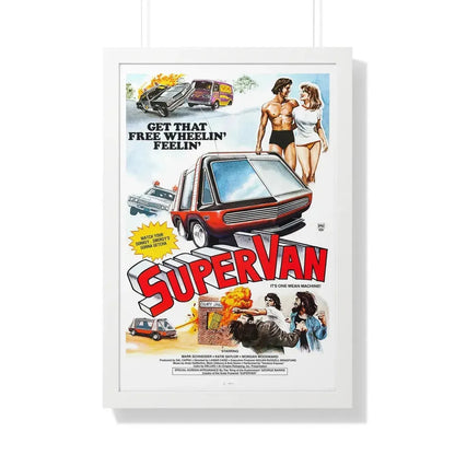 SUPERVAN 1977 - Framed Movie Poster 20" x 30" White - The Sticker Space