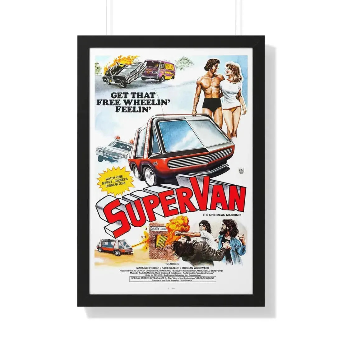 SUPERVAN 1977 - Framed Movie Poster - The Sticker Space