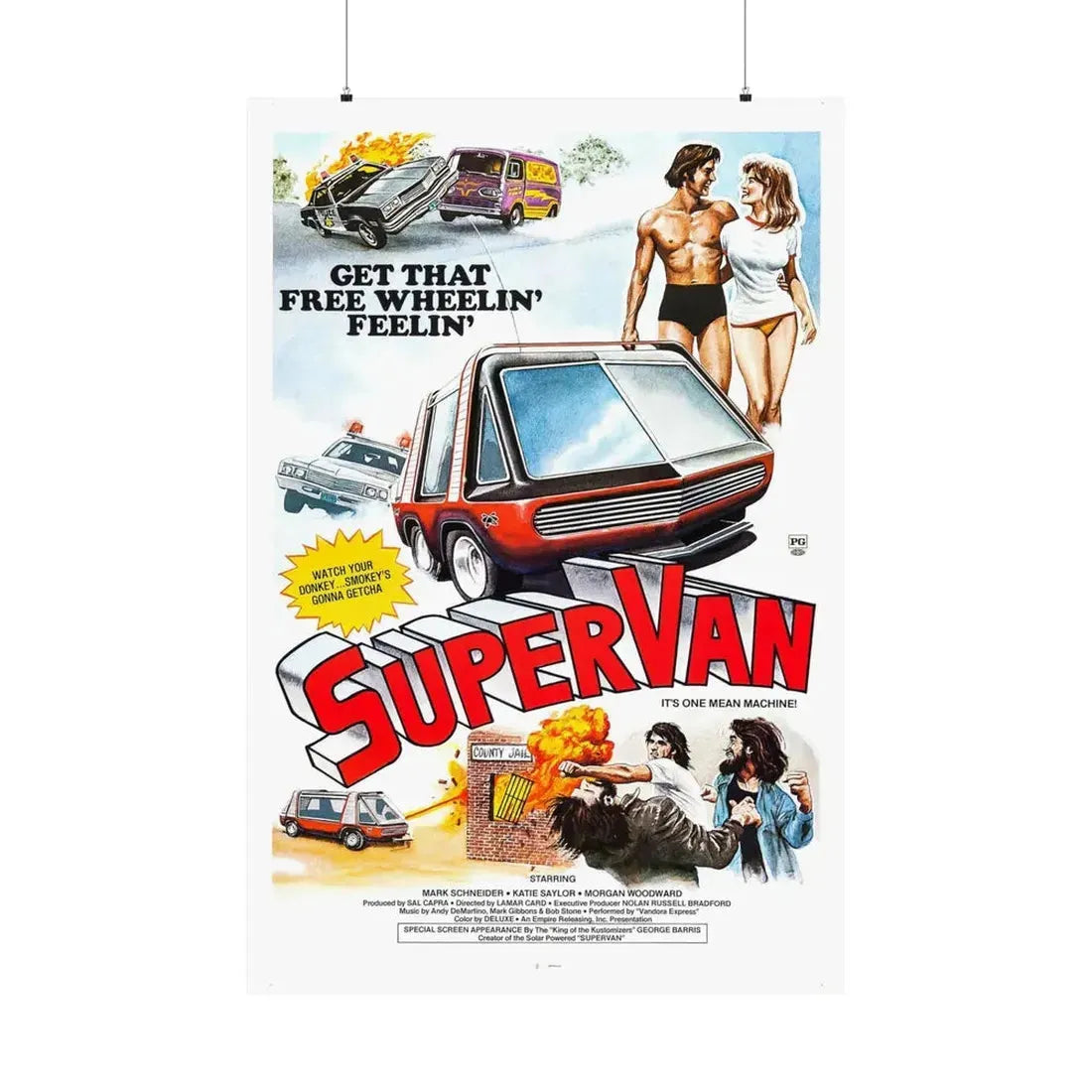 SUPERVAN 1977 - Paper Movie Poster 36" x 54" Matte - The Sticker Space
