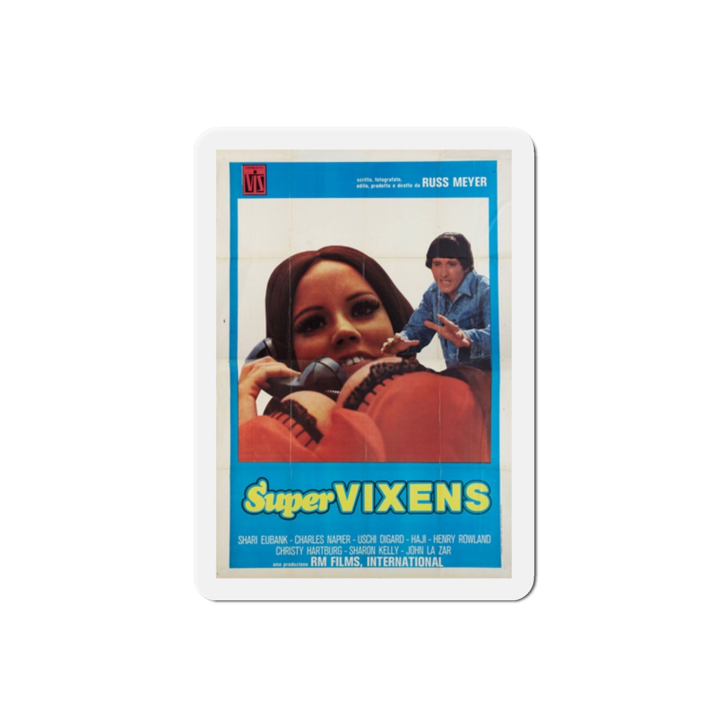 Supervixens 1975 5 Movie Poster Die-Cut Magnet-2 Inch-The Sticker Space