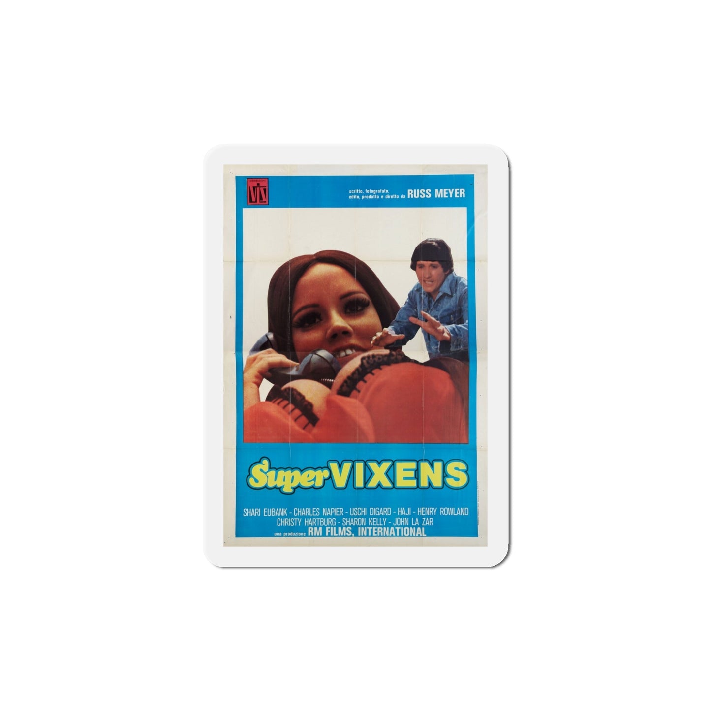 Supervixens 1975 5 Movie Poster Die-Cut Magnet-5 Inch-The Sticker Space