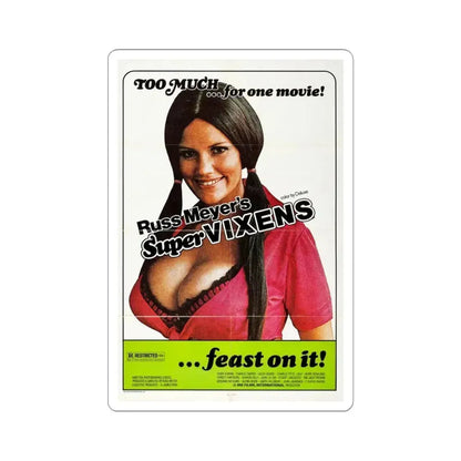 Supervixens 1975 Movie Poster - STICKER Vinyl Kiss-Cut Decal 4 Inch White - The Sticker Space