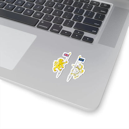 Supporters from the coat of arms of Canada - STICKER Vinyl Kiss-Cut Decal - The Sticker Space
