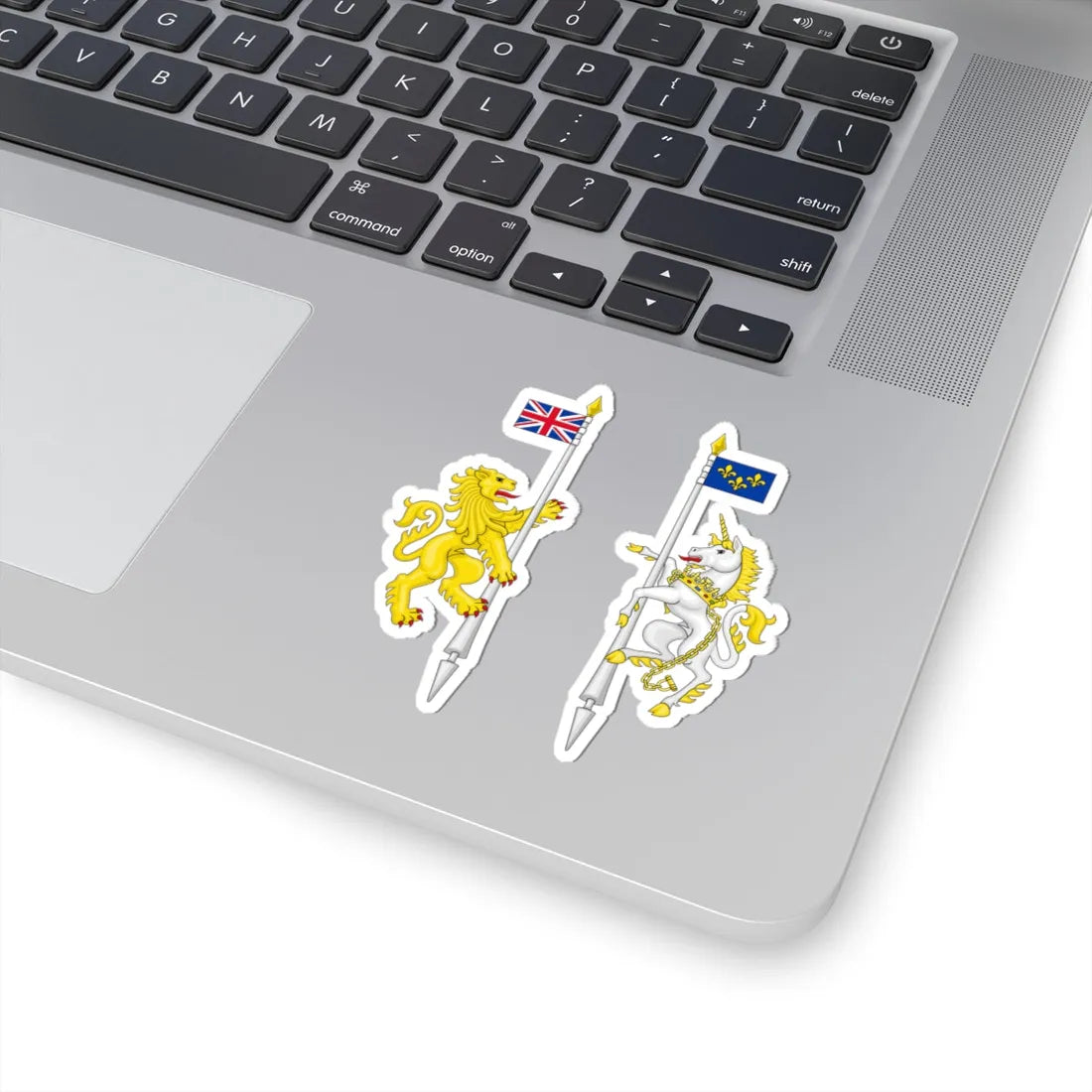 Supporters from the coat of arms of Canada - STICKER Vinyl Kiss-Cut Decal - The Sticker Space