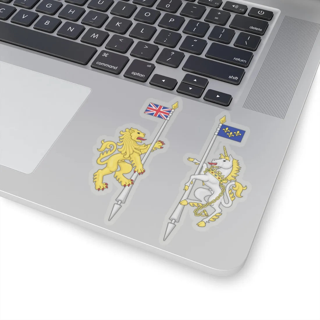 Supporters from the coat of arms of Canada - STICKER Vinyl Kiss-Cut Decal - The Sticker Space