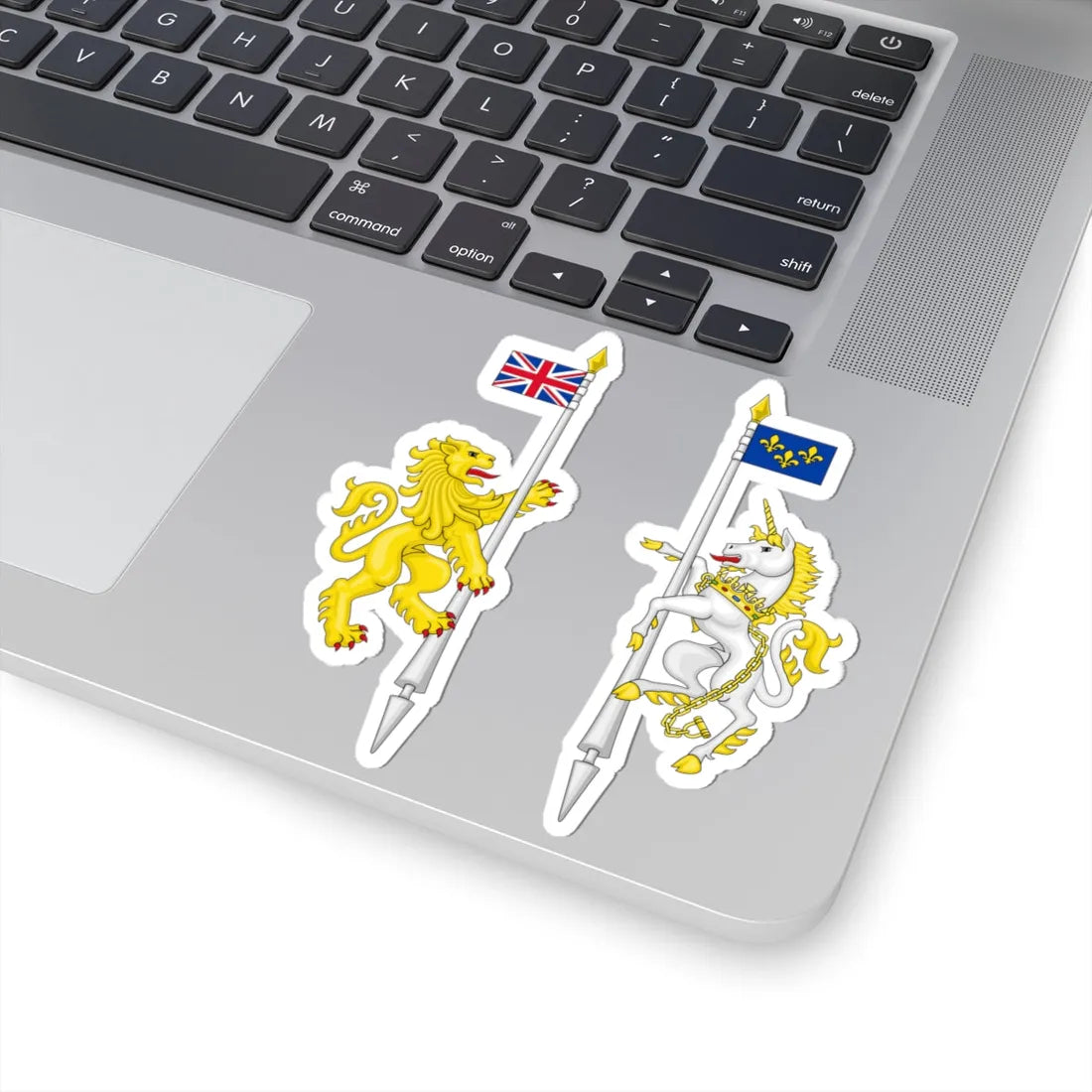 Supporters from the coat of arms of Canada - STICKER Vinyl Kiss-Cut Decal - The Sticker Space