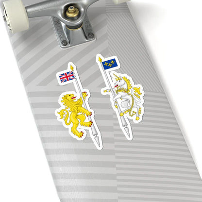 Supporters from the coat of arms of Canada - STICKER Vinyl Kiss-Cut Decal - The Sticker Space