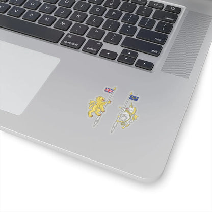 Supporters from the coat of arms of Canada - STICKER Vinyl Kiss-Cut Decal - The Sticker Space