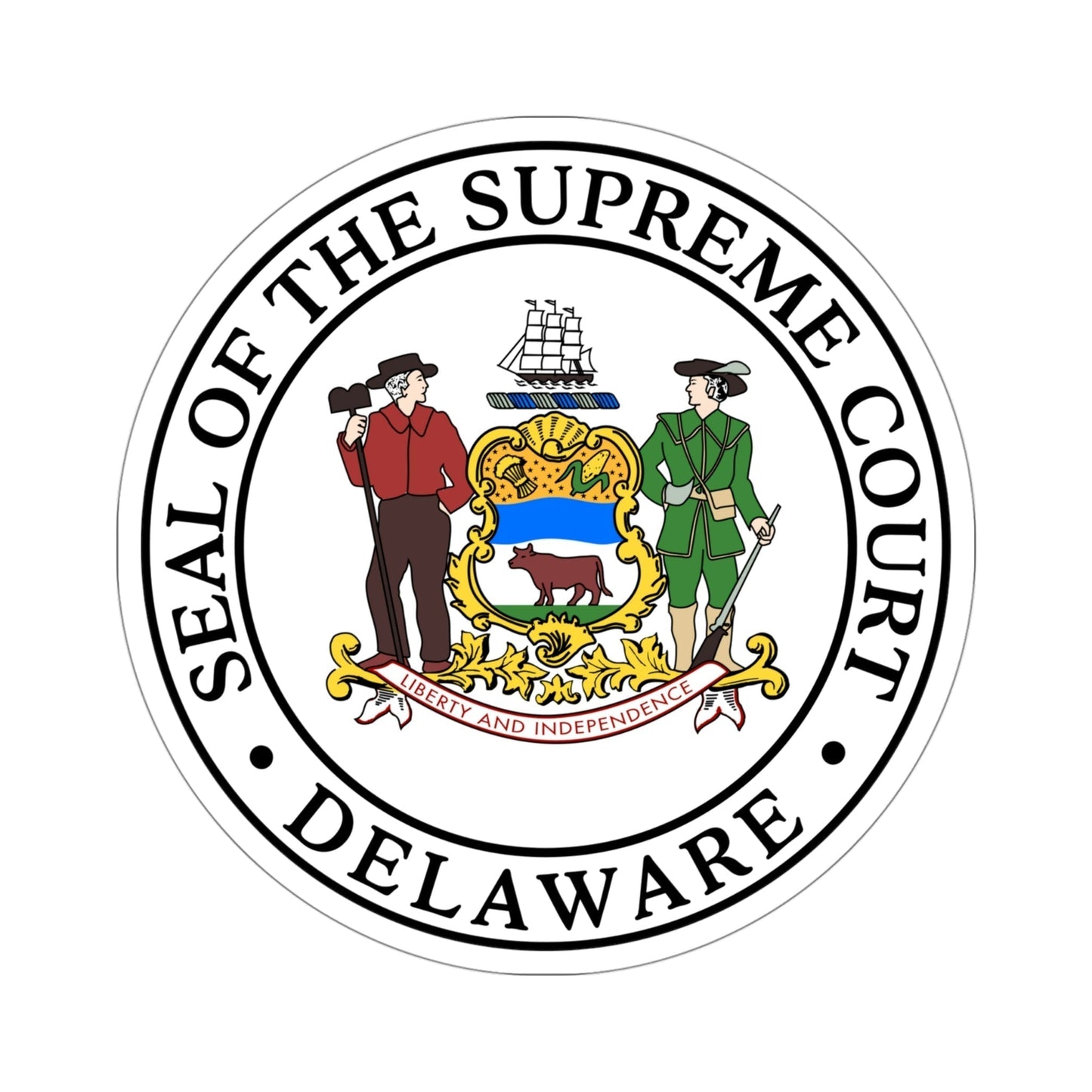 Supreme Court of Delaware STICKER Vinyl Die-Cut Decal-4 Inch-The Sticker Space