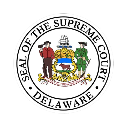 Supreme Court of Delaware - STICKER Vinyl Kiss-Cut Decal 2 Inch White - The Sticker Space