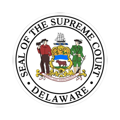 Supreme Court of Delaware - STICKER Vinyl Kiss-Cut Decal 3 Inch White - The Sticker Space