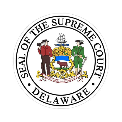 Supreme Court of Delaware - STICKER Vinyl Kiss-Cut Decal 4 Inch White - The Sticker Space