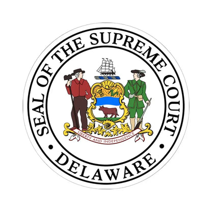 Supreme Court of Delaware - STICKER Vinyl Kiss-Cut Decal 6 Inch White - The Sticker Space