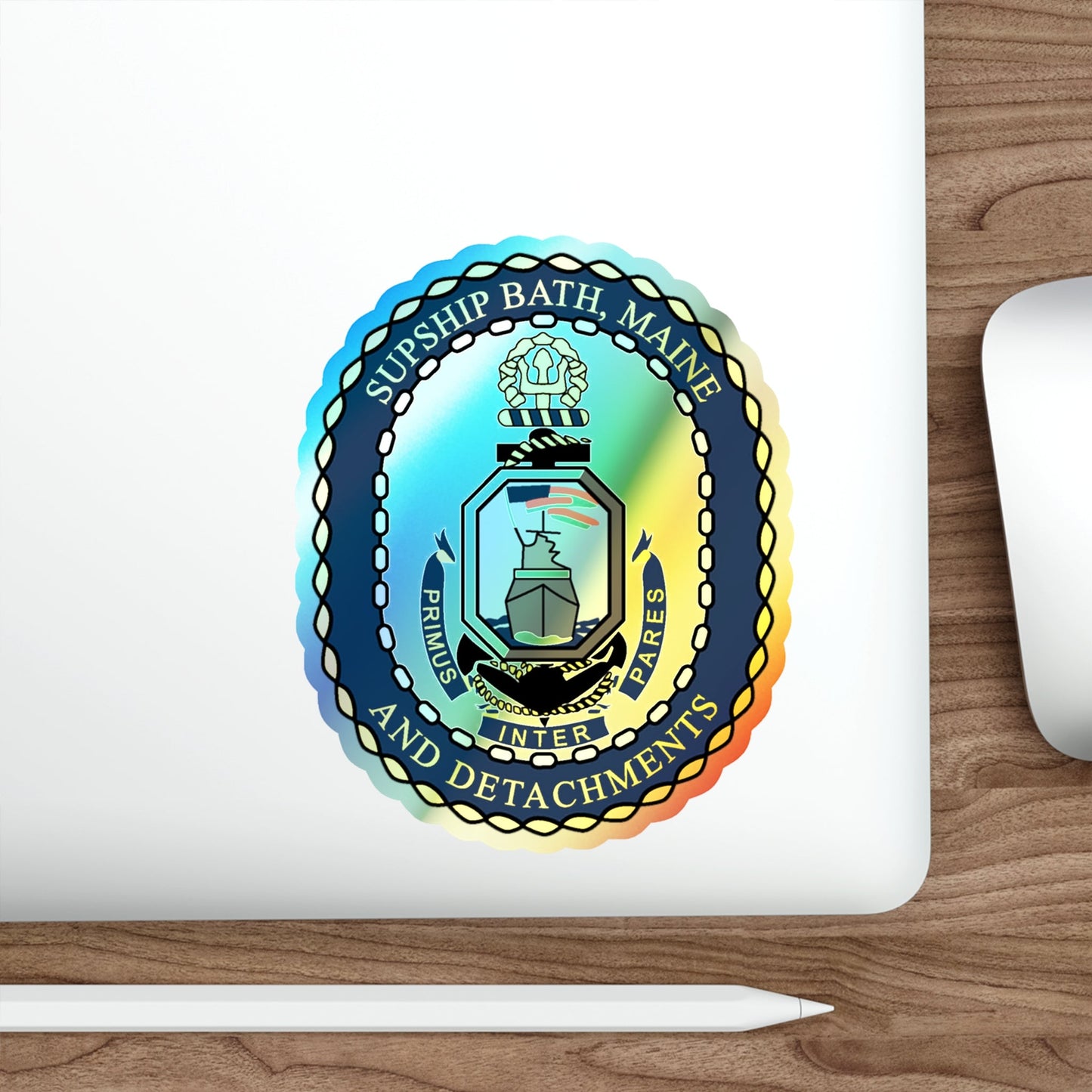 SUPSHIP Bath ME Detach (U.S. Navy) Holographic STICKER Die-Cut Vinyl Decal-The Sticker Space