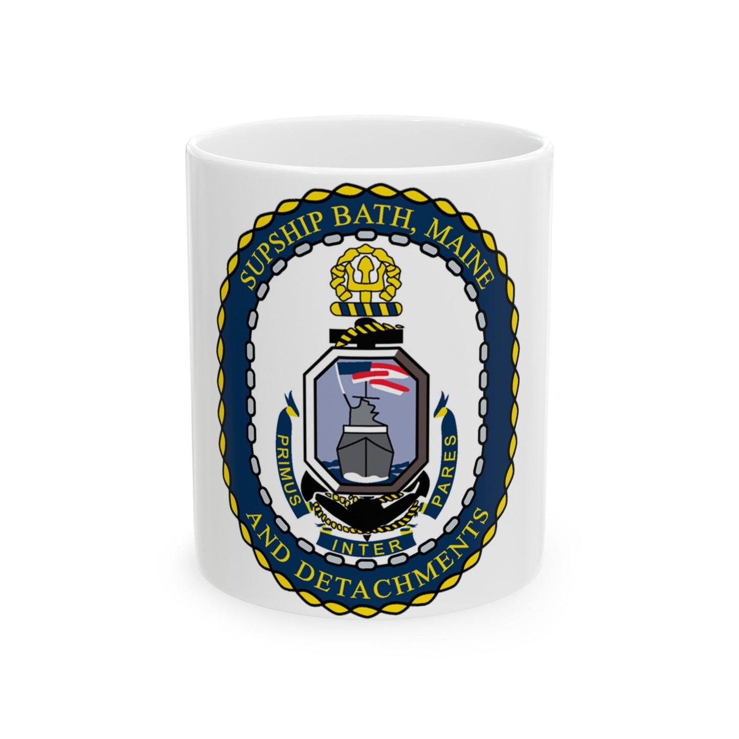 SUPSHIP Bath ME Detach (U.S. Navy) White Coffee Mug-11oz-The Sticker Space