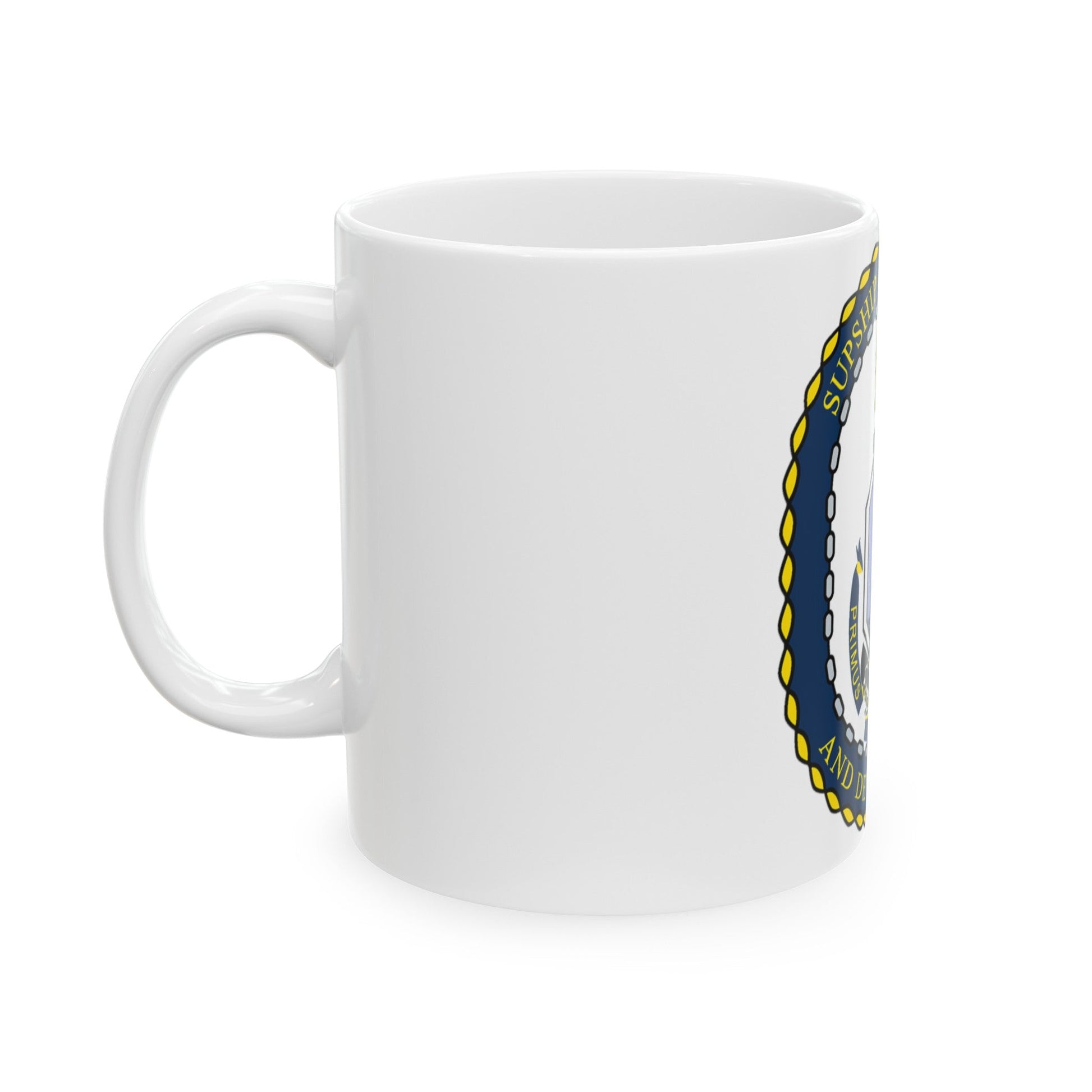 SUPSHIP Bath ME Detach (U.S. Navy) White Coffee Mug-The Sticker Space