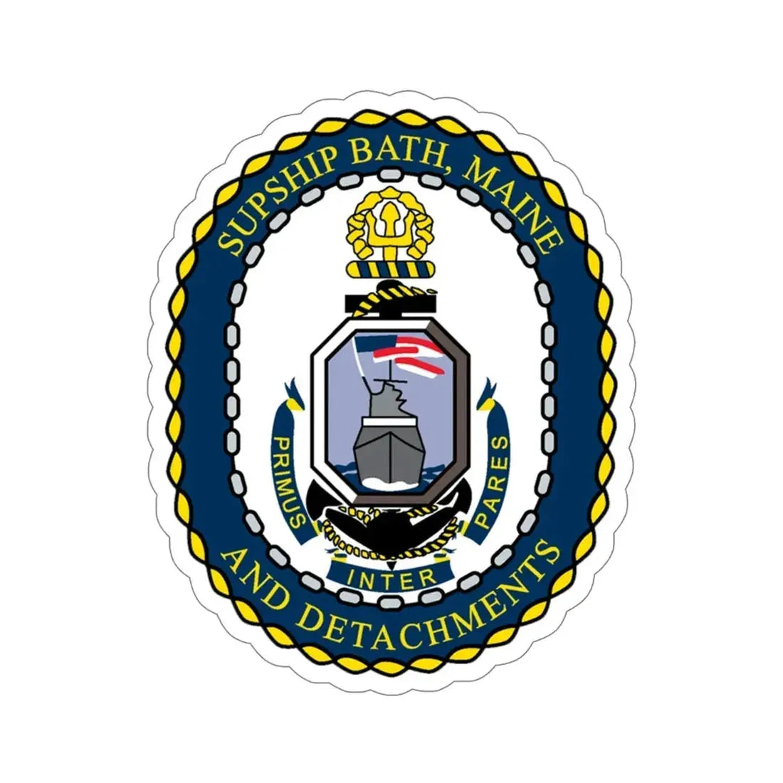 SUPSHIP Bath ME Detach (U.S. Navy) STICKER Vinyl Die-Cut Decal 6 Inch - The Sticker Space