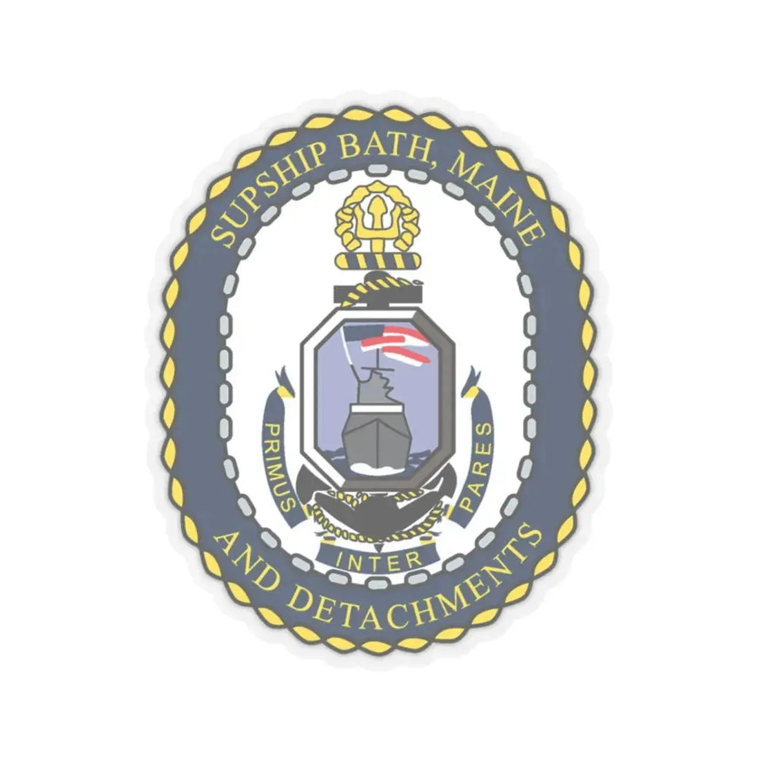 SUPSHIP Bath ME Detach (U.S. Navy) STICKER Vinyl Kiss-Cut Decal 3 Inch Transparent - The Sticker Space