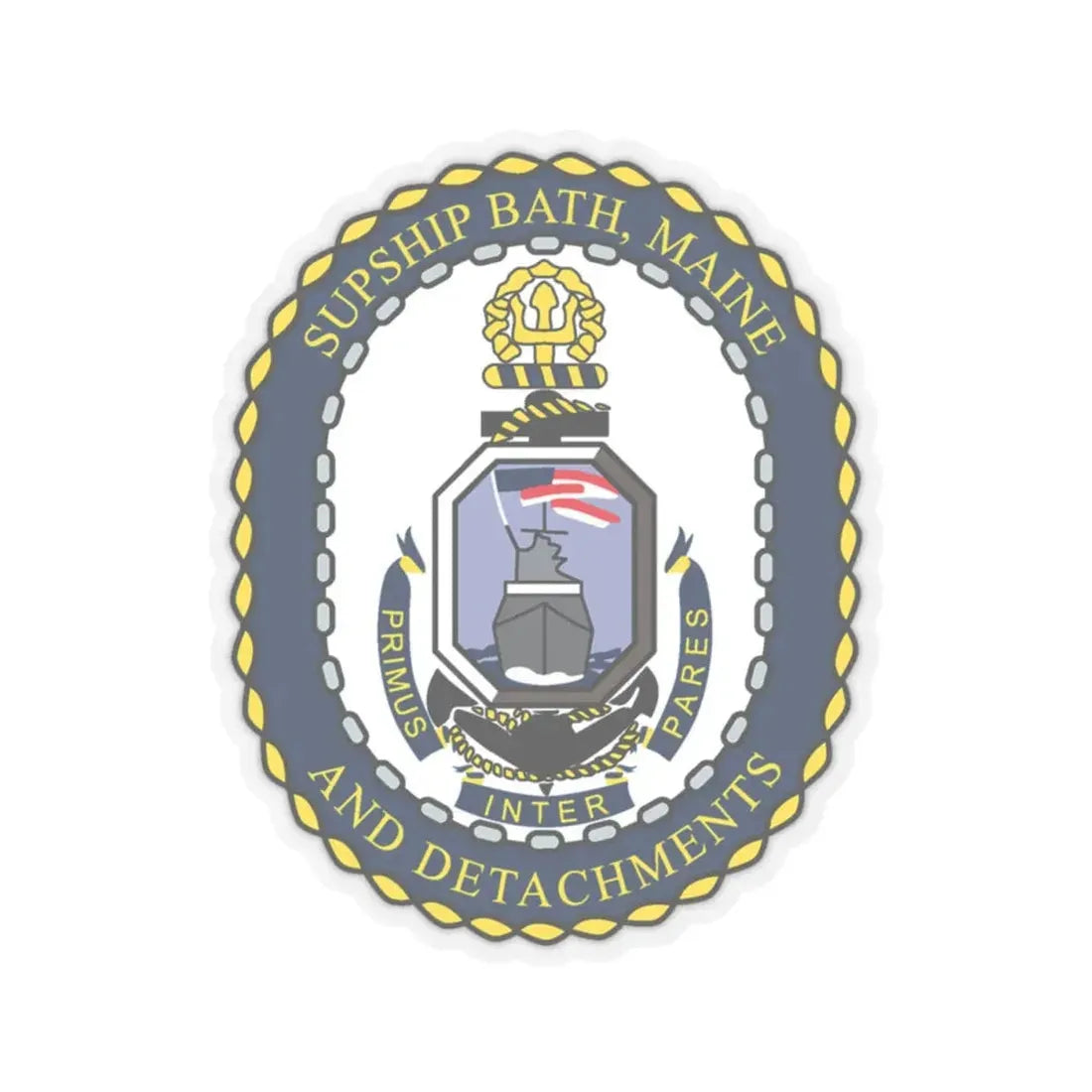 SUPSHIP Bath ME Detach (U.S. Navy) STICKER Vinyl Kiss-Cut Decal 4 Inch Transparent - The Sticker Space