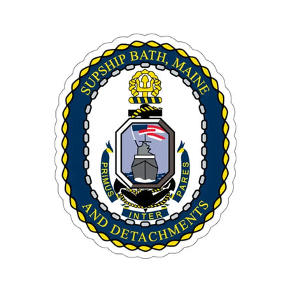 SUPSHIP Bath ME Detach (U.S. Navy) STICKER Vinyl Kiss-Cut Decal 6 Inch White - The Sticker Space