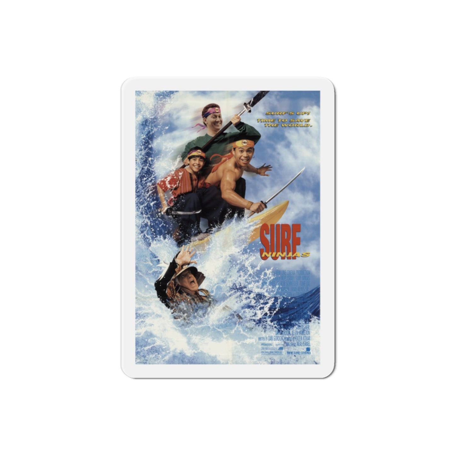 Surf Ninjas 1993 Movie Poster Die-Cut Magnet-2" x 2"-The Sticker Space