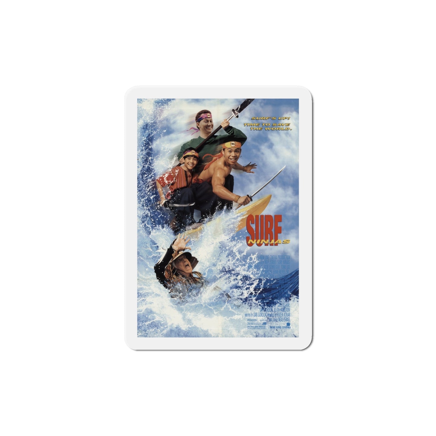 Surf Ninjas 1993 Movie Poster Die-Cut Magnet-5" x 5"-The Sticker Space