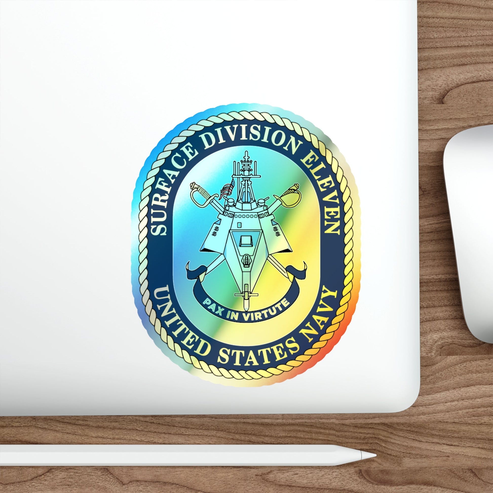 Surface DIV 11 USN (U.S. Navy) Holographic STICKER Die-Cut Vinyl Decal-The Sticker Space