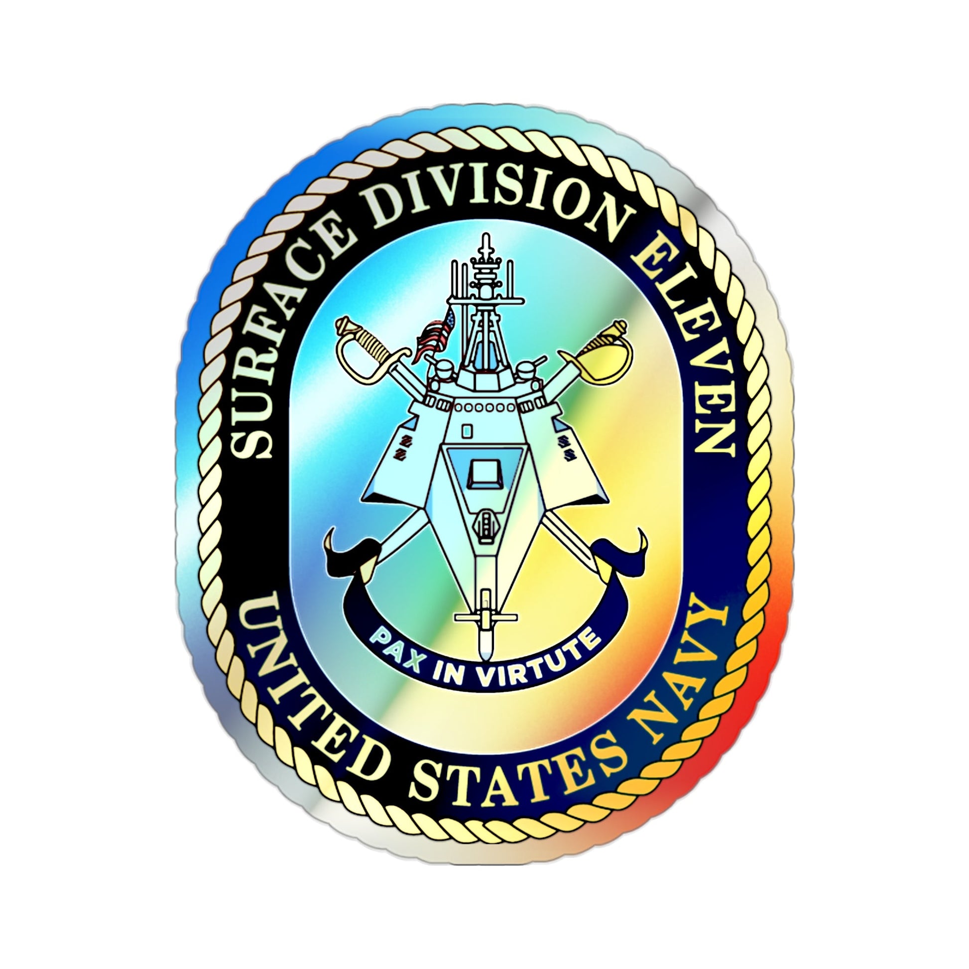 Surface DIV 11 USN (U.S. Navy) Holographic STICKER Die-Cut Vinyl Decal-2 Inch-The Sticker Space