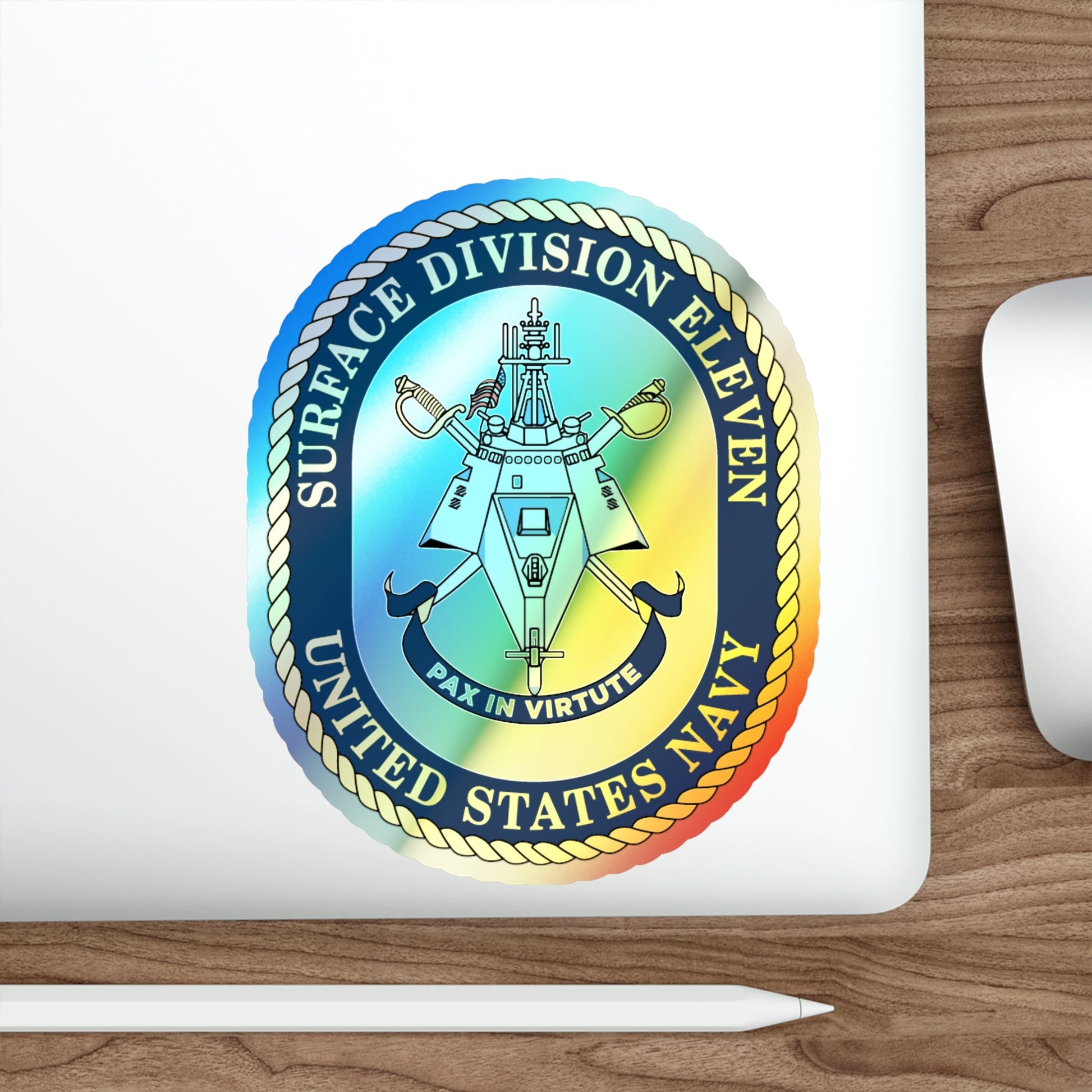 Surface DIV 11 USN (U.S. Navy) Holographic STICKER Die-Cut Vinyl Decal-The Sticker Space