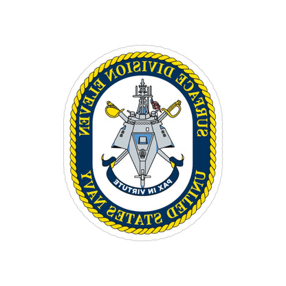 Surface DIV 11 USN (U.S. Navy) REVERSE PRINT Transparent STICKER-5 Inch-The Sticker Space